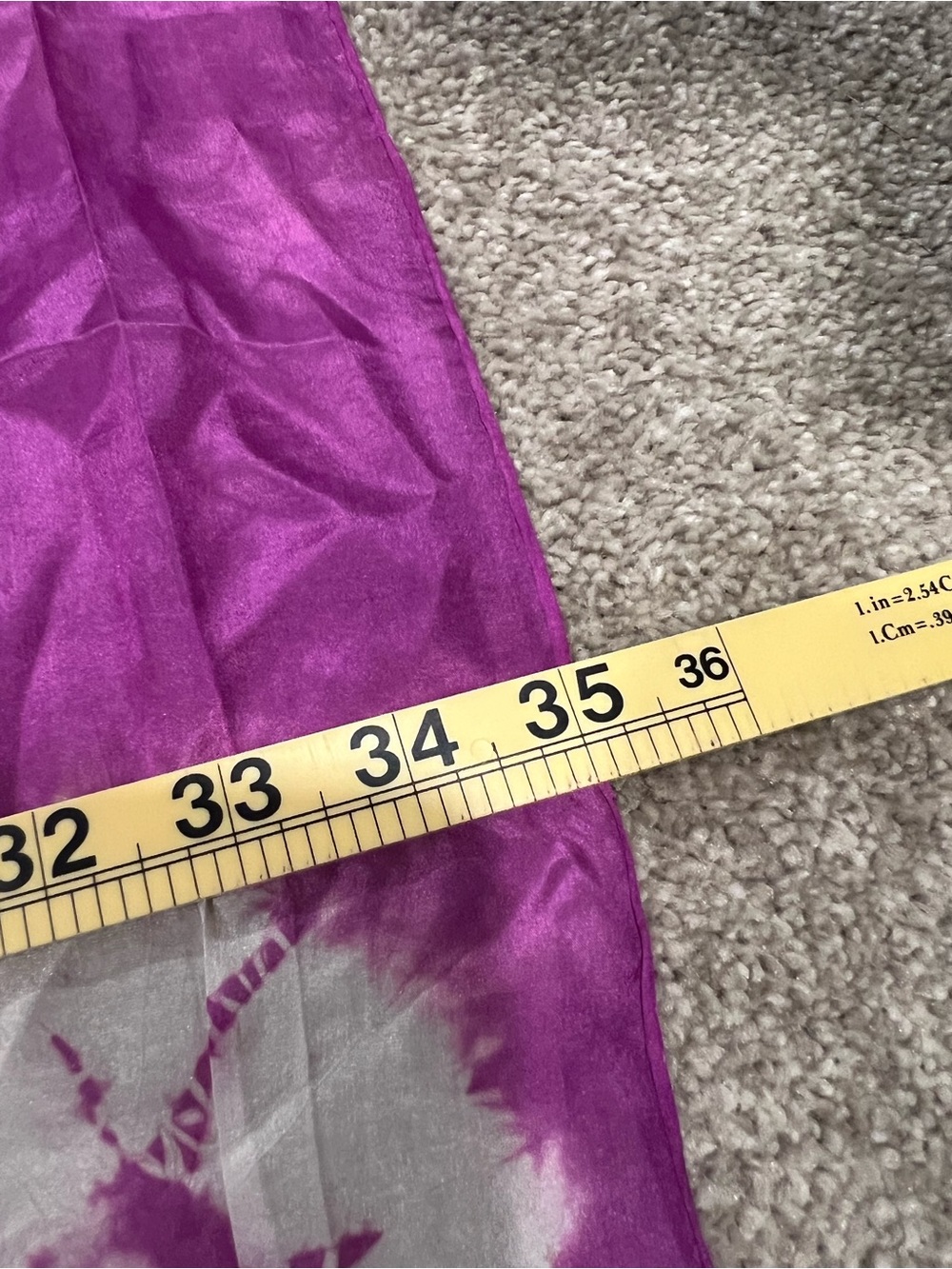 Vintage Tie-dye Silk Scarf - Picture 4 of 4